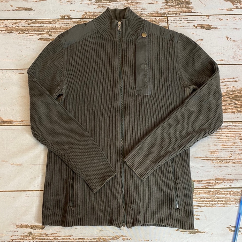 Calvin Klein Men’s Gray Zip Up Sweater.